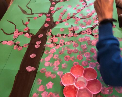 Cherry blossom painting