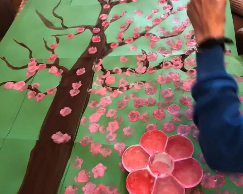 Cherry blossom painting