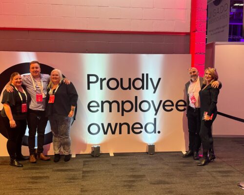 Staff at Employee Ownership Trust event