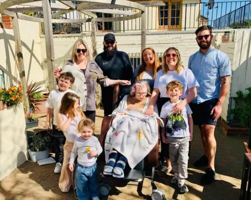Family visits for Mother's Day