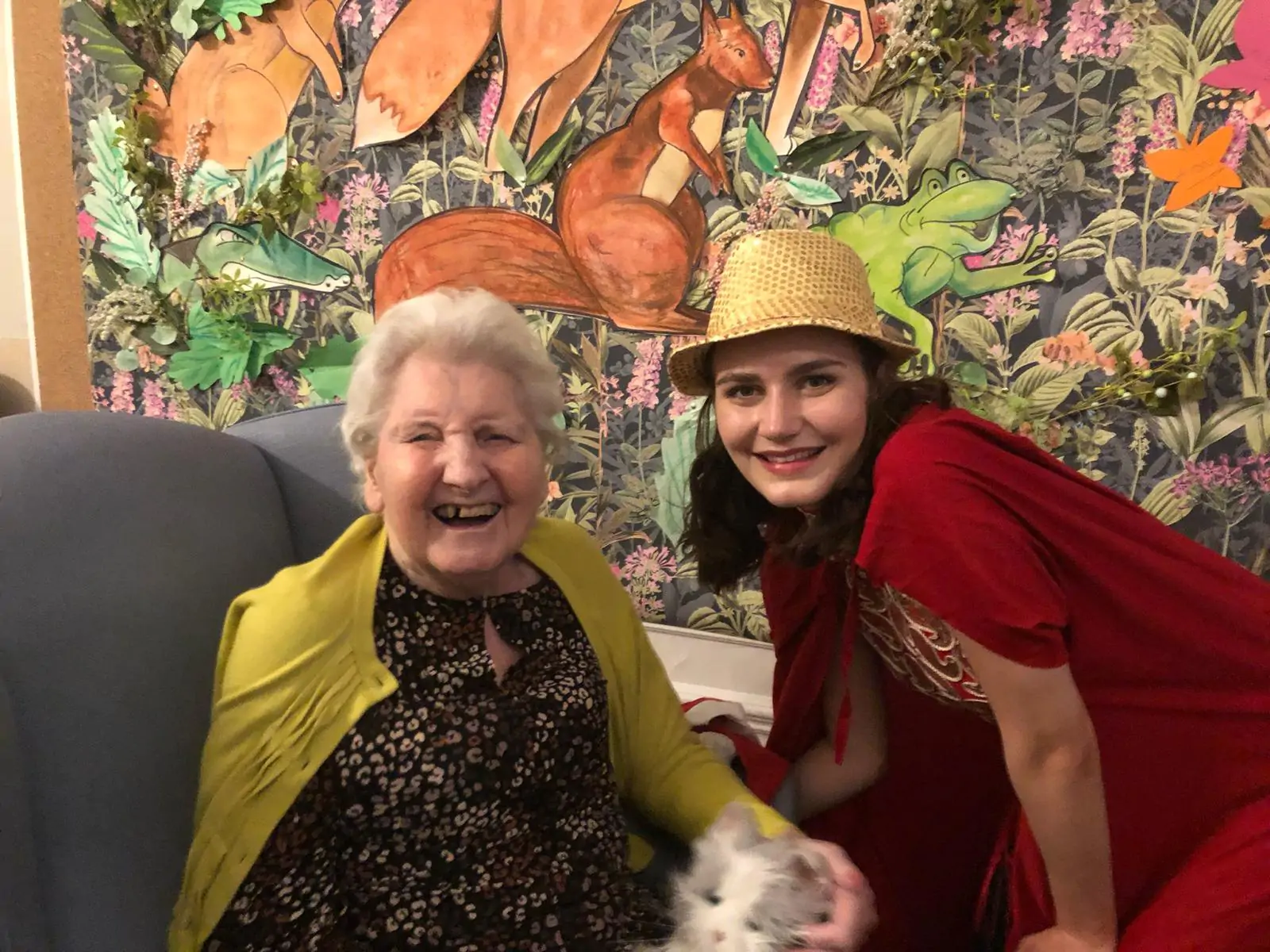 Pantomime visits to the care home.