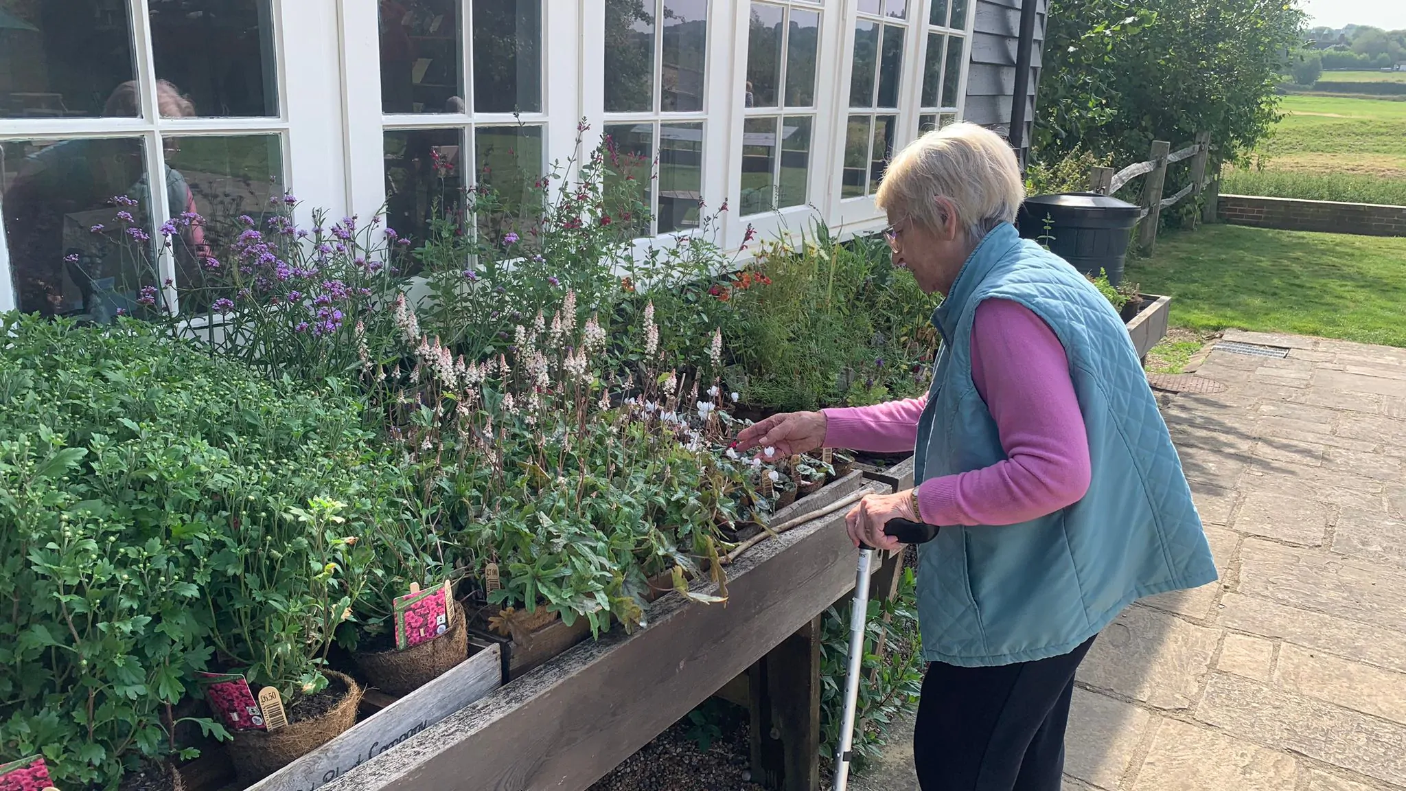 Resident visiting a local garden centre
