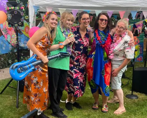 Staff at Whitebeach party