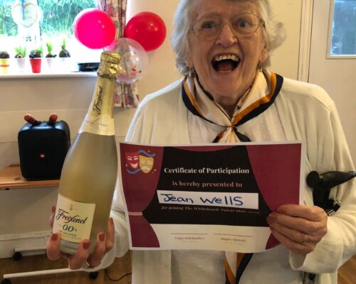 A happy prize winner at 'Whitebeach has Talent'